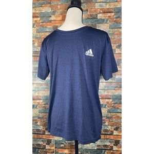 Adidas men blue dri-fit workout gym shirt